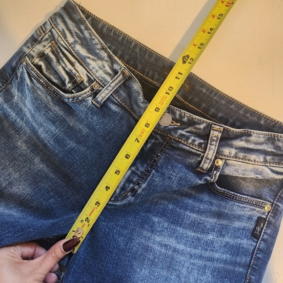 Silver Jeans Elyse Slim Boot Bootcut Denim Dark Wash Western Stretchy Womens 29 - Picture 10 of 11
